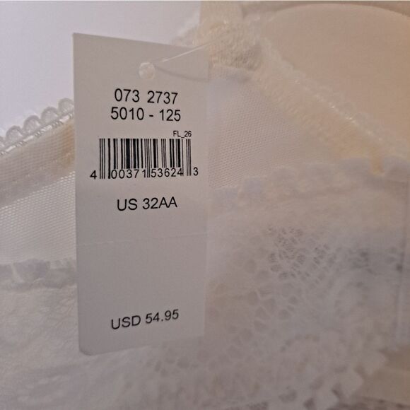 Aerie Real Power Wireless Push Up Joy Lace Bra White Women 32AA - Picture 6 of 7